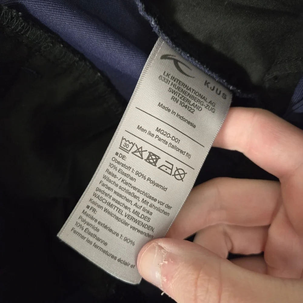 KJUS Ike Golf Pants Mens 34x34 Navy Stretch Lightweight Performance Chino